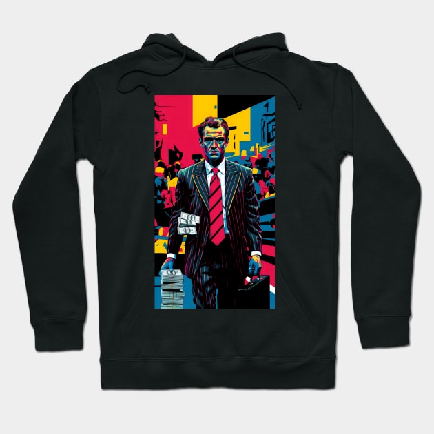 Retro Banker pop art Hoodie by Spaceboyishere